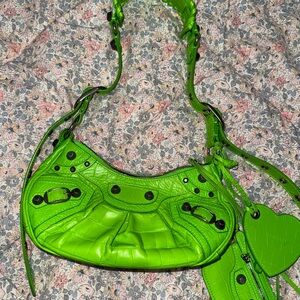 Balenciaga Le Cagole XS Shoulder Bag Neon Green